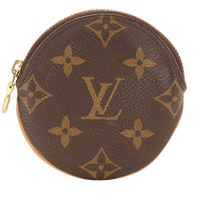 Louis Vuitton Round Coin Purse, &pound;280, Accessories, Brown, Canvas, Front view